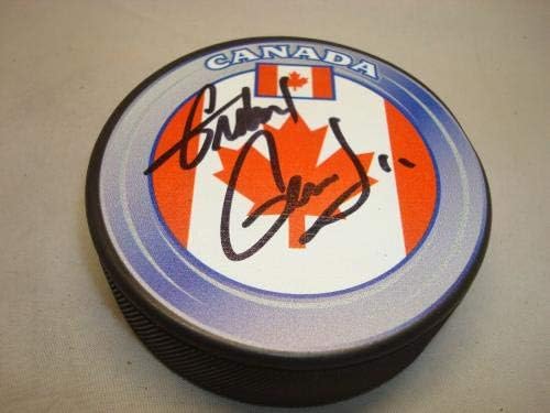 Gilbert Perreault İmzalı Team Canada Hokey Diski İmzalı Beckett BAS COA 1A-İmzalı NHL Diskleri