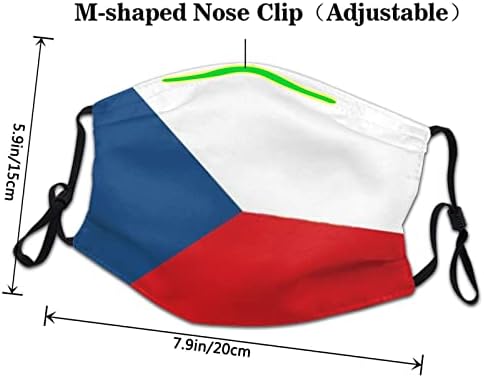 Yetişkin Bezi Yüz Maskesi Yeniden Kullanılabilir, Çek Cumhuriyeti Bayrağı Nefes Alabilen Ağız Kapağı Ayarlanabilir