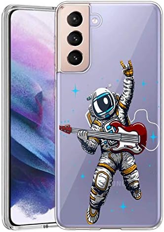 ARNOLDCASE samsung kılıfı Galaxy S21 5G Temizle Ultra-İnce Kılıf Astronot Samsung Galaxy S21 5G Yumuşak Su Geçirmez Kılıf Uyumlu