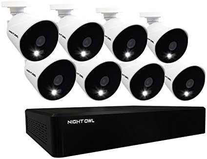 Gece Görüşlü 8 Kablolu 1080p HD İç/Dış Mekan Kameralı Gece Baykuşu CCTV Video Ev Güvenlik Kamera Sistemi (Toplam 16 Kablolu