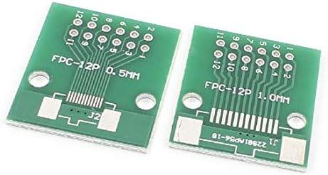 X-DREE 8 Adet 24x26mm / 1.6 x 1 FPC 12 Pins Adaptör PCB Dönüştürücü Kurulu(8 Adet 24x26mm / 1.6 ''x 1 '' FPC 12 Pins Adaptador