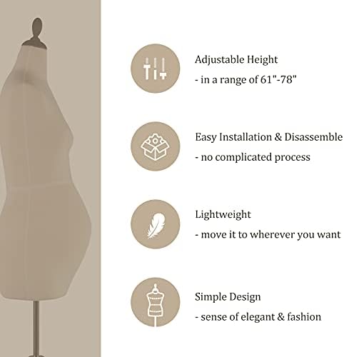 PDM DÜNYA ÇAPINDA Elbise Formu Manken Torso Hamile Kadın Pinnable Ayarlanabilir Yükseklik 61-78 Dikiş ile Ahşap Tripod Tabanı