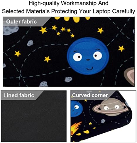 Uzay Yıldız Gezegenler Galaxy Roketler Güneş Laptop omuz askılı çanta Kılıf Kol için 13.4 İnç 14.5 İnç Dizüstü laptop çantası