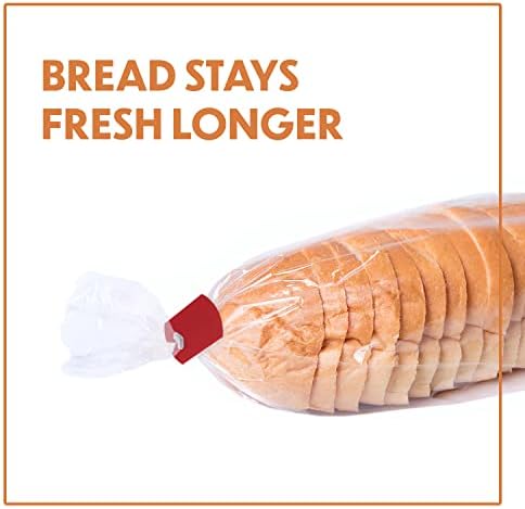 Tek Kullanımlık Renkli Plastik Ekmek Torbası Klipsleri 500 Paket (Her Rengin 100'ü) - 7/8 x 1 3/8 İnç