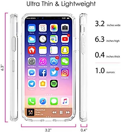 Distinctİnk Temizle Darbeye Hibrid iphone için kılıf Xs MAX (6.5 Ekran) - TPU Tampon, Akrilik Geri, Temperli Cam Ekran Koruyucu-Kahverengi