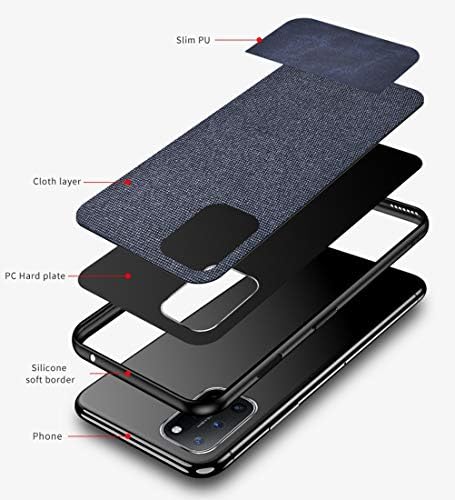 SHUNDA Kılıf OnePlus 8 T için, Yumuşak Bez Kumaş Kapak ile TPU İç Kaymaz Çizilmeye Dayanıklı Şık İnce Tam Vücut Koruyucu Cep