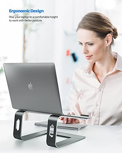 Nulaxy Laptop Standı, Ergonomik Alüminyum Dizüstü Bilgisayar Standı, Ayrılabilir Dizüstü Yükseltici Dizüstü Tutucu Standı MacBook