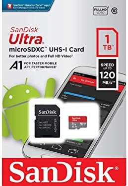 Ultra 1 TB microSDXC Karbonn Titanyum S99 Artı SanFlash ve SanDisk tarafından Doğrulanmış için Çalışır (A1/C10/U1/8 k / 120MBs)