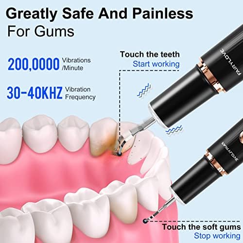 Dişler için Plak Sökücü, 3 Modlu Dişler için FAİRYLOVE Elektrikli Diş Temizleyici Tartar Sökücü, Şarj Edilebilir Diş Temizleme
