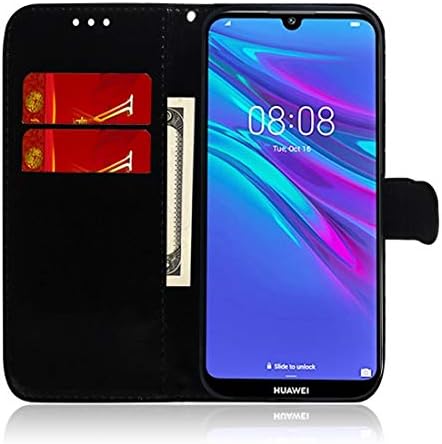 Cep Telefonu Çanta ıçin Huawei Y6 2019 Düz Renk Renkli Manyetik Toka Yatay Çevir PU Deri Kılıf Tutucu ve Kart Yuvaları ve Cüzdan