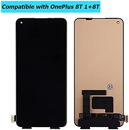 Vvsıaleek Sıvı AMOLED Ekran ile Uyumlu OnePlus 8 T 1 + 8 T KB2001 KB2000 OnePlus 9R LE2101 6.55 inç dokunmatik ekranlı sayısallaştırıcı