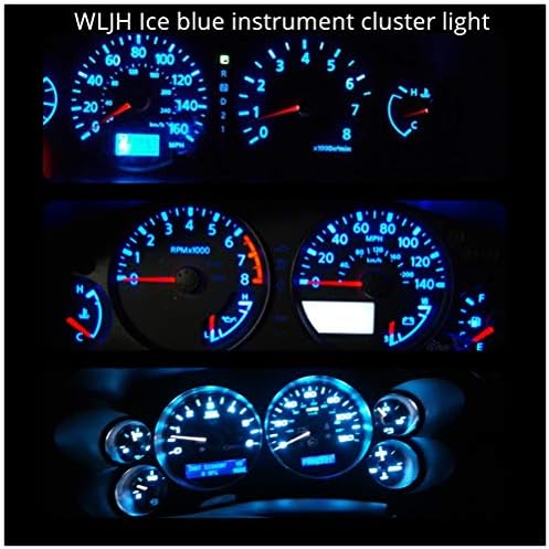 WLJH yüksek parlak buz mavi enstrüman küme Paneli Ölçer Kilometre Dash ışık arka aydınlatma ampuller Led dönüşüm kiti 1986-1997