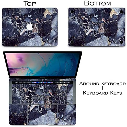 Cavka Vinil Çıkartması Cilt Değiştirme için MacBook Pro 16 M1 Pro 14 Max Hava 13 2020 Retina 2015 Mac 11 Mac 12 Taş Glam Baskı