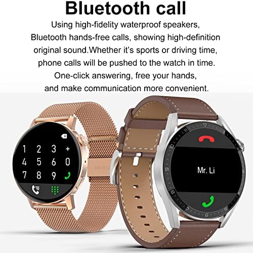 TZFSTV akıllı Saatler, GPS Hareket Yörünge Spor Izci Bluetooth Çağrı Saatler Erkekler Kadınlar için, 1.19-İnç Renkli ekran