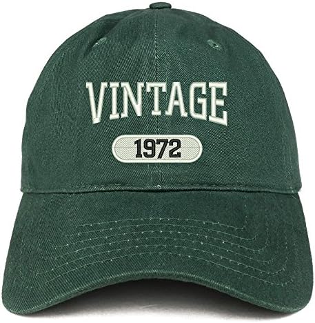 Trendy Giyim Mağazası Vintage 1972 İşlemeli 50. Doğum Günü Rahat Uydurma Pamuklu Kap