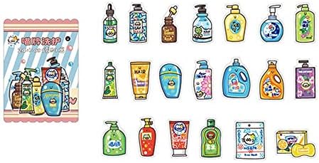 Dizüstü Günlüğü Gıdalar Albümü Dekoratif 24 Saat Marketten Süt Aperatif Kırtasiye Sticker DIY Karikatür Sticker Kendinden Yapışkanlı
