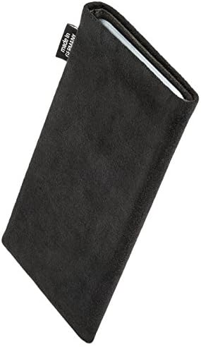 fitBAG Klasik Siyah Özel Tailored Kol Samsung Galaxy Note10+ / Not 10 Artı | Almanya'da yapılan / Hakiki Alcantara Kılıf Kapak