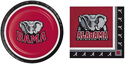 Alabama Crimson Tide Tatlı Tabakları (16) İçecek Peçeteleri (16) Paket