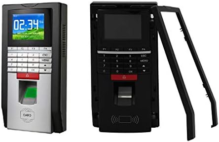 Ağ Renkli Ekran 125 khz RFID Parmak Izi Katılım Erişim Kontrolü 600Lbs Manyetik Kilit Kapı Kilidi Giriş Kiti (Siyah)