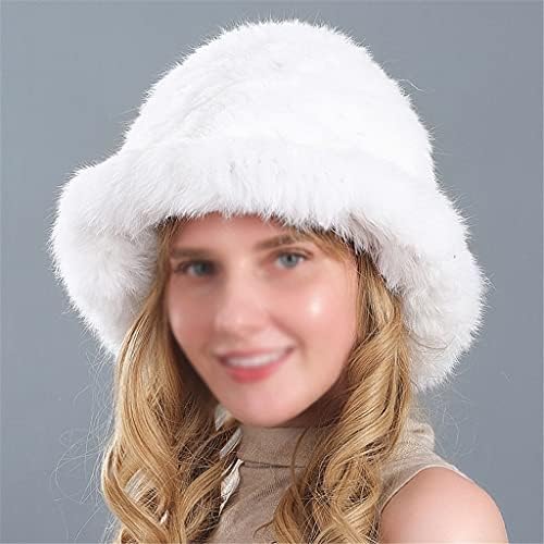 WCHCJ Kış Sıcak kadın Örme Yün Şapka Melon Şapka Düz Renk Yün Bere Bere Bayanlar (Renk : D, Boyutu: Bir boyut)