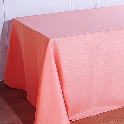 BalsaCircle 10 pcs 90x156-İnç Mercan Dikdörtgen Polyester Masa Örtüleri Masa Örtüsü Çarşafları için Düğün Parti Olaylar Mutfak