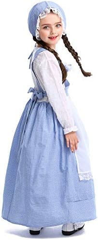 Tutu Rüyalar Pioneer Kız Kostüm 19ths Sömürge Elbise Prairie Kız Çocuk Cadılar Bayramı Doğum Günü Partisi