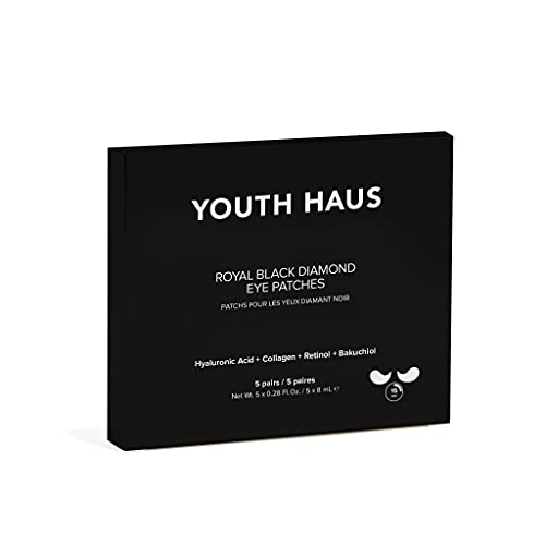 Skin Gym Youth Haus Royal Siyah Elmas Göz Maskesi-Yatıştırıcı, Yaşlanma Karşıtı, Depuffing ve Kırışıklık Karşıtı-Yorgunluk