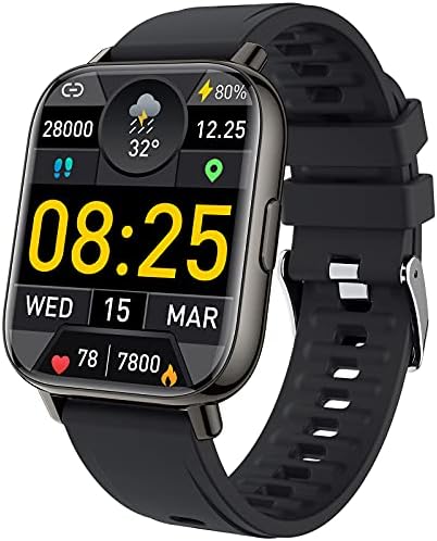 Akıllı saat, mebossco Spor Izci ıçin Kadın Erkek, 1.69 Inç Smartwatch ıle Uyku nabız monitörü, IP68 Su Geçirmez spor saat ıle