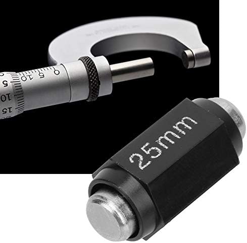 Dış Mikrometre-Paslanmaz Çelik Dış Mikrometre Hassas Ölçümler için Standart Kumpas Kalibrasyon Bloğu Çubuğu (25mm)