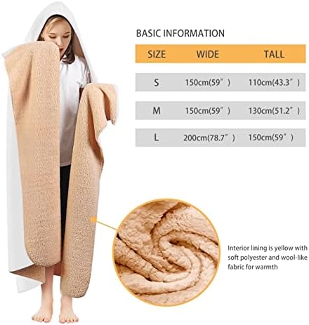 COEQİNE Giyilebilir Battaniye Hoodies Çocuklar Yetişkin için, yumuşak Battaniye Yetişkin Kadın Erkek için, rahat Sıcak Büyük