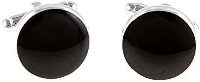 MRCUFF Siyah Tasarımcı Oniks Kol Düğmeleri ve Çıtçıt ve Kravat Bar Smokin Seti Sunum Hediye Kutusu ve Parlatma Bezi