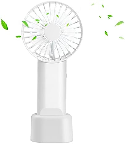 Newtree Mini El Fanı, Taşınabilir Fan, USB Şarj Edilebilir Pil ile Çalışan Hız Ayarlı Masa Fanı, Soğutma Asma Fanı (beyaz),