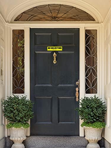 Hiçbir Talep İşareti Etiket-Sarı Yüksek Vsibility Hiçbir Talep İşaretleri için Ev Ev Kapı, iş ve Mağaza cam kapı Çıkartmalar,