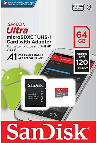 Ultra 64 GB microSDXC Çalışır için Huawei Valiant Artı SanFlash ve SanDisk tarafından Doğrulanmış (A1/C10/U1/8 k / 120MBs)