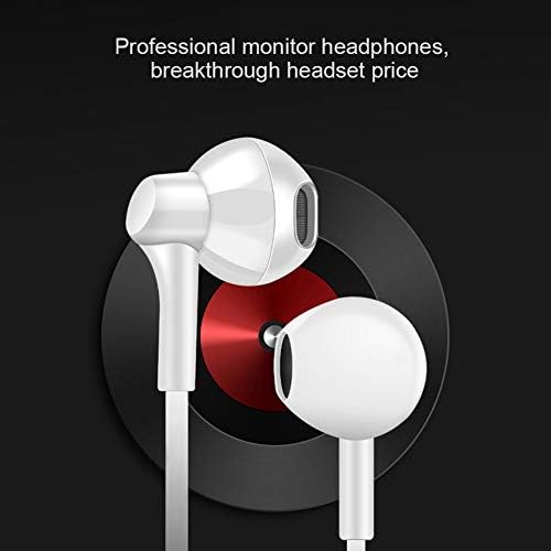 dxS8hhuo Taşınabilir için 3-Metre Kablo 3.5 mm Fiş Bas Kablolu Kulaklık Yayın Canlı İzleme Kulaklık-Siyah Mic ile