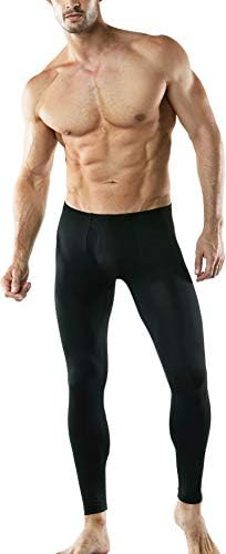 TSLA erkek termal iç çamaşır Pantolon, Isıtmalı sıcak Polar astarlı Paçalı Don Tayt, Kış Baz Katman Dipleri