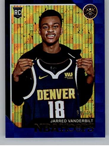 2018-19 NBA Çemberler Mavi Dama Tahtası 273 Jarred Vanderbilt SER/75 Denver Nuggets Panini tarafından yapılan Resmi Ticaret