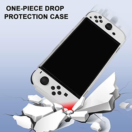Ermorgen Koruyucu Kılıf Nintendo Switch OLED Model 2021 için Uyumlu, Konfor TPU Kaymaz Tutma Kapağı (Mükemmel Dokunuş), Konsol