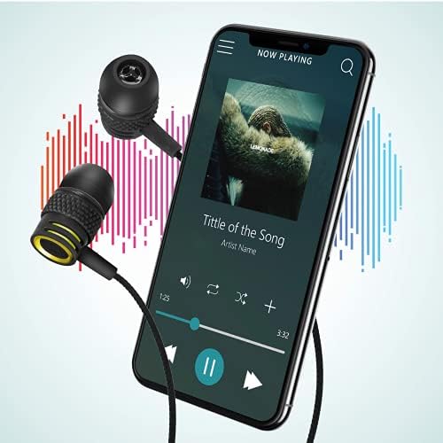 UrbanX R2 Kablolu kulak içi mikrofonlu kulaklıklar için Xiaomi Redmi Y1 Lite ile Arapsaçı-Ücretsiz Kordon, Gürültü Yalıtımlı