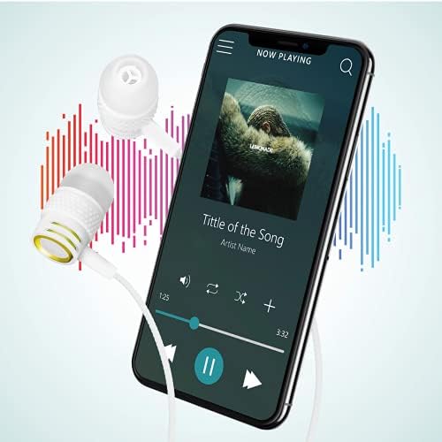 UrbanX R2 Kablolu kulak içi mikrofonlu kulaklıklar için Xiaomi Redmi Y1 Lite ile Arapsaçı-Ücretsiz Kordon, Gürültü Yalıtımlı