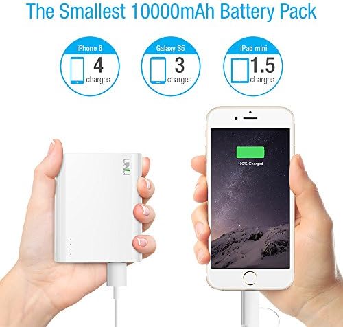 UNU Superpak10000mAH 3.1 A Taşınabilir Şarj Cihazı Harici Güç Bankası [MFİ Sertifikalı] Pil Paketi iPhone 7,7 Plus, 6S/6 Plus,