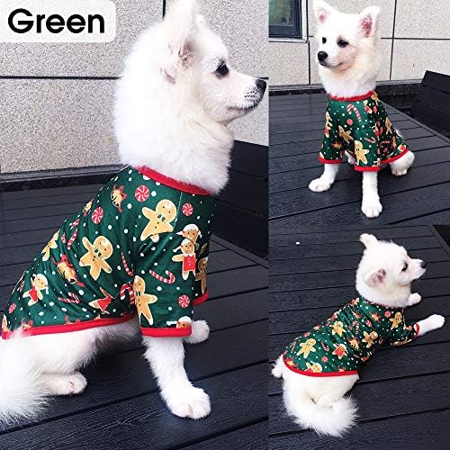 Noel Pet Giyim Elastik Pamuk Gömlek için Küçük Orta Büyük Köpek Kedi Köpek Pet S M L