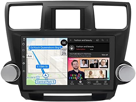 Araba Stereo Radyo Toyota Highlander 2008-2013 için Android 10.1, dahili Carplay Android Oto RDS GPS Navigasyon Direksiyon