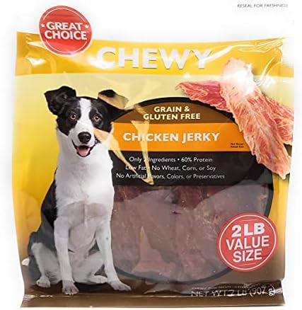Grreat Choice Chewy Tahılsız Tavuk Sarsıntılı Köpek Muameleleri (2 Pound) ve Tesadorz Açılıp Kapanabilir Torbalar