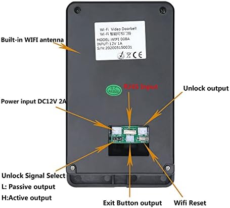 KEDUODUO Kablosuz WiFi Görüntülü Kapı Telefonu Kapı Zili 6 Daire Interkom Kitleri Sistemi Açık Kameralar Telefon Kilidini Monitör