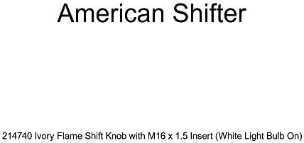 Amerikan Shifter 214740 Fildişi Alev Vites Topuzu ile M16 x 1.5 Eklemek (Beyaz Ampul Üzerinde)