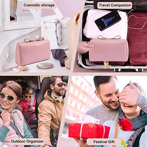 Küçük Makyaj Çantası, Çanta için MAANGE Kozmetik Çantası Taşınabilir Çift Fermuarlar Depolama Küçük Seyahat Makyaj çantası
