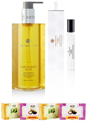 Set A71 Bath & Bloom LİMON NANE şampuanı Harnn Varri Aromatik Yağ Parfüm (Sandal Ağacı Thaigiftshop Tarafından DHL EXPRESS