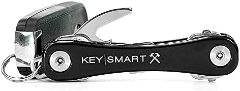 KeySmart Sağlam-Kemer Klipsi, Halka Halkası ve Şişe Açacağı (14 Tuşa Kadar) ile Çok Aletli Anahtarlık KeySmart SafeBlade ile