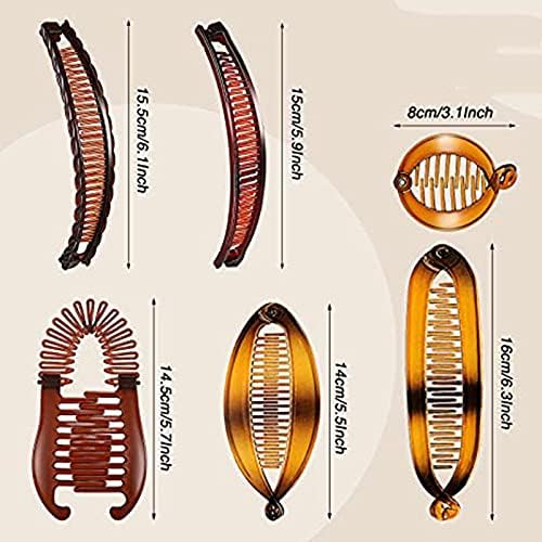 Muz Saç Klipler Muz Saç Combs Fishtail Saç Klip Combs Reçine Muz Balık Sapları için Kadın Kız Moda Dayanıklı Şekillendirici